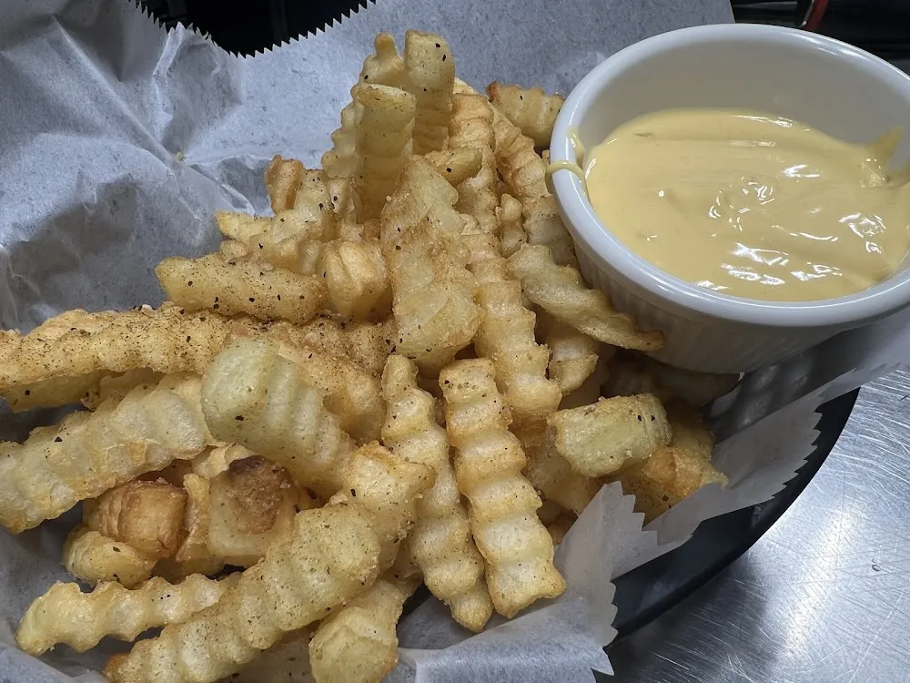 Fries with a Side of Cheese Sauce